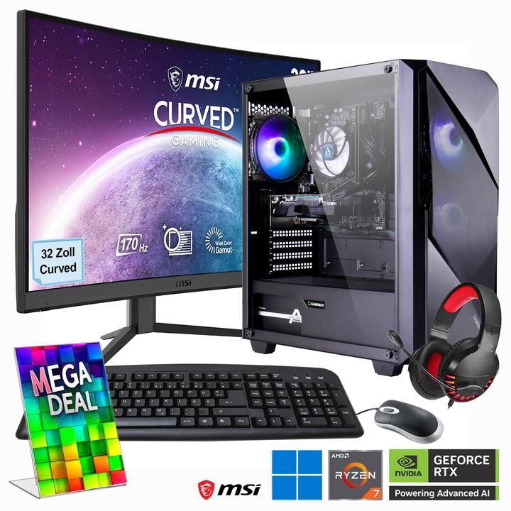 Produktbild Hyrican MegaDeal Striker-Set (AMD Ryzen 7 5700X, 32 GB, 1000 GB, GeForce RTX 4060)
