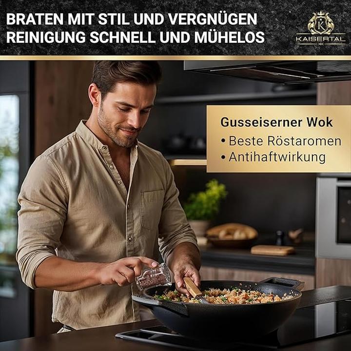 Produktbild Kaisertal Wok ohne Deckel (32 cm, Wok Pfanne, Gusseisen)