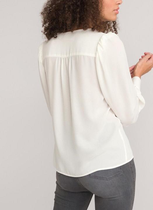 Produktbild La Redoute Collections Langärmelige Bluse mit V-Ausschnitt (36)