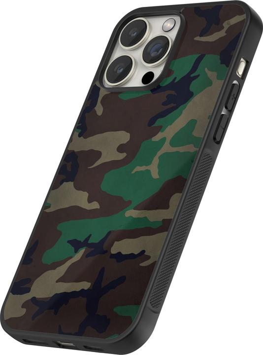 Actual product image PhoneLook Coque Silicone rigide noir Camouflage 3 (Apple iPhone 15 Pro Max)