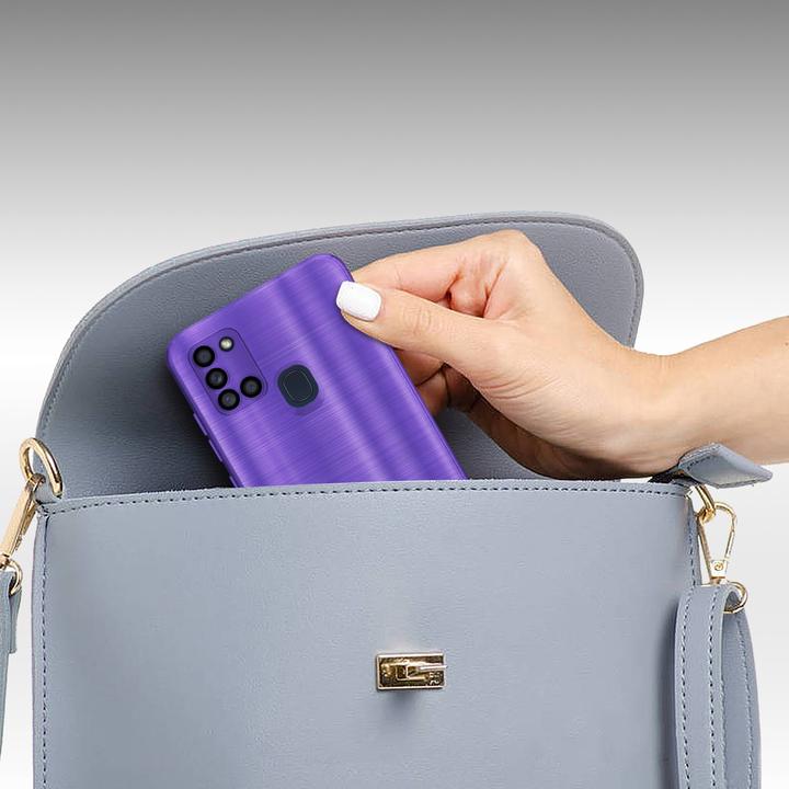 Actual product image Cadorabo Case for Samsung Galaxy A21s in TPU Brushed Camera Protector LM160 Style (Samsung Galaxy A21s)