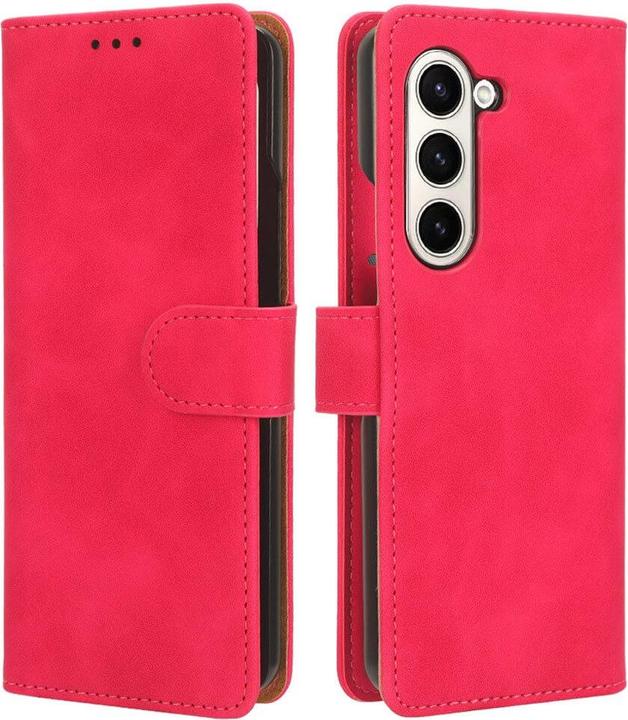 Image du produit Cover-Discount Galaxy Z Fold5 - Étui en cuir rouge (Samsung Galaxy Z Fold5)