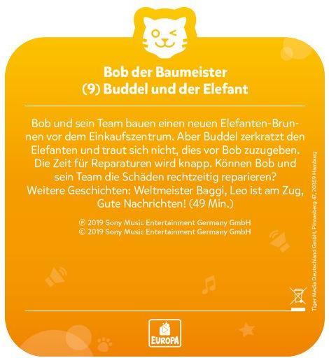 Image du produit Tigermedia Tigercard Bob le constructeur Buddle the Elephant (Allemand)