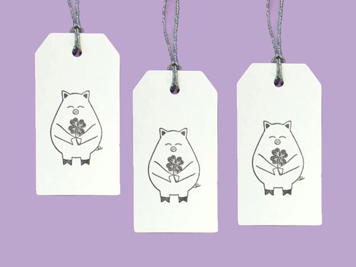 Produktbild Artoz Stempel Glücksschweinchen Holzstempel