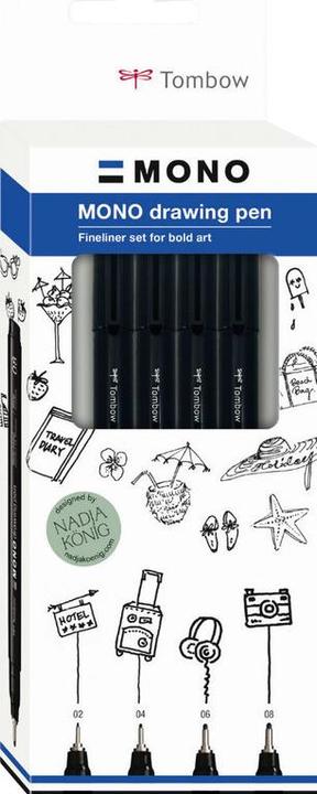 Produktbild Tombow Mono Drawing Pen (Schwarz, 4 x)