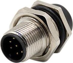 Produktbild RND Electronics Runder Sensorsteckverbinder, M12, Stecker, Gerade, Pole - 8, PC-Stifte, Panelmontage