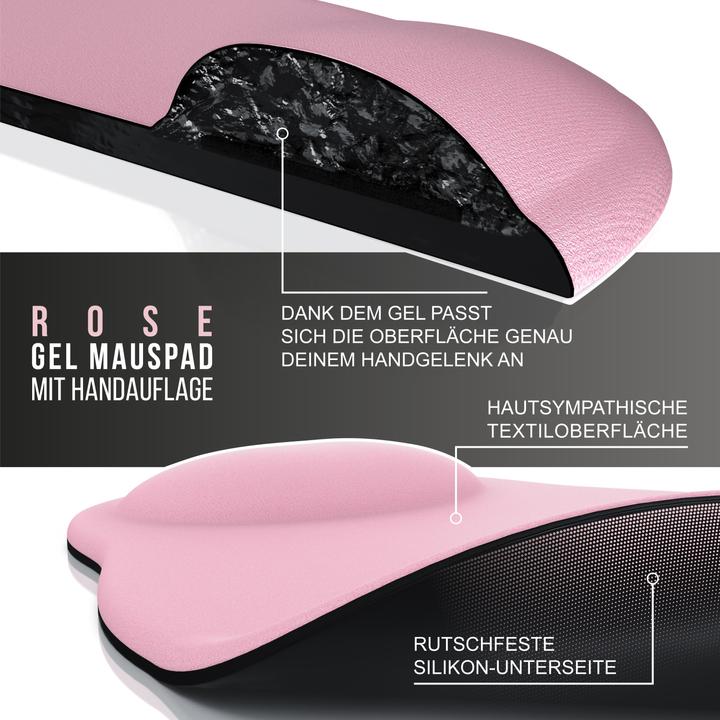 Produktbild CSL Mauspad, Ergonomisches Schaumstoff Office Mausmatte, Entlastung des Handgelenks, rosa