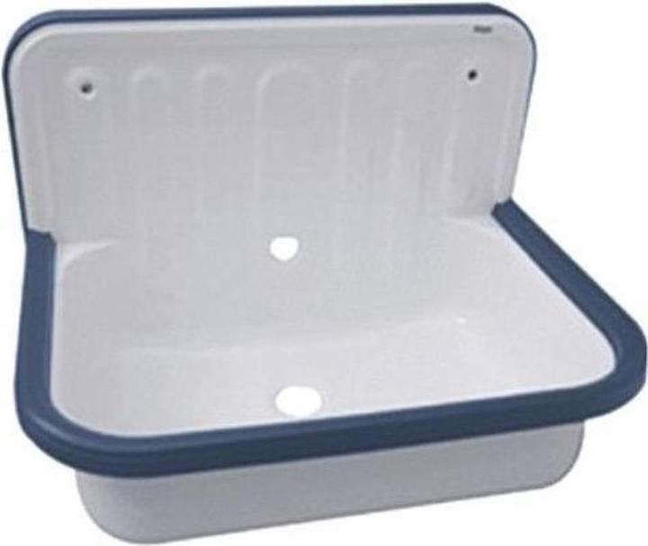 Produktbild Alape uitstortgootsteen met zwarte rand 51X36 wit stahlform510u 1200000000 (1200 mm, 510 mm)