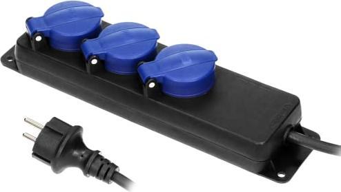 Produktbild MGA OR-AE-13158(GS)/3M Mehrfachsteckdose Aussen Werkstatt Steckdose IP44 3-Fach mit 3m Kabel (3m) (3 x, CEE 7/3, 3 m)