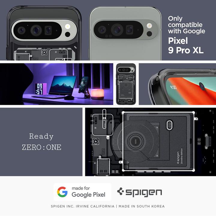 Actual product image Spigen Ultra Hybrid Zero One TPU Back Cover Transparent Google Pixel 9 Pro XL (Google Pixel 9 Pro XL)