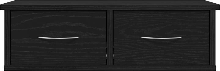 Produktbild VidaXL Wandmontiertes Schubladenregal Schwarz Eiche 60x26x18,5cm Holzwerkstoff (60 x 26 x 18.5 cm)