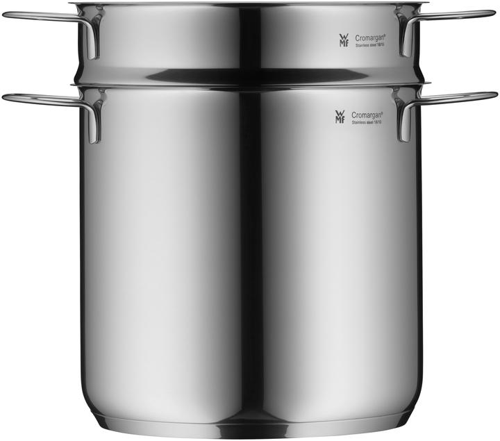 Produktbild WMF Nudeltopf Kochtopf Induktion 18cm klein Metalldeckel Mini Edelstahl (18 cm, Dampfkochtopf, Edelstahl)