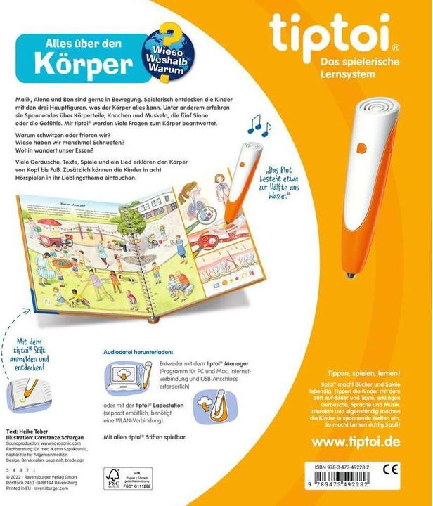 Produktbild tiptoi - Körper (Deutsch, Constanze Schargan, Heike Tober, 2022)