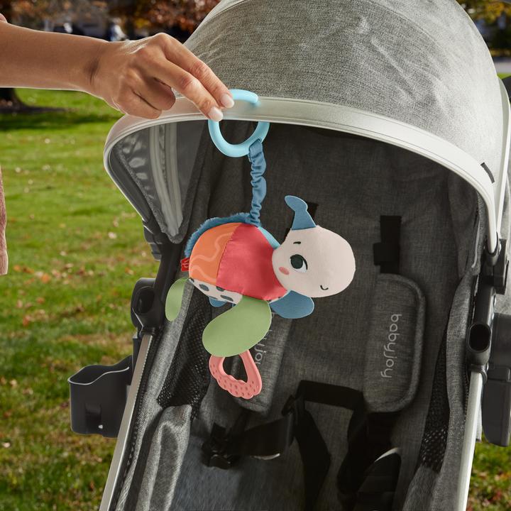 Actual product image Fisher-Price Planet Friends Fleet Turtle Pram Toy with Sensory Details for Newborns