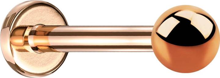 Star Piercing Labret rosegold mit Kugel (ohne Messing, Chirurgenstahl 316L)