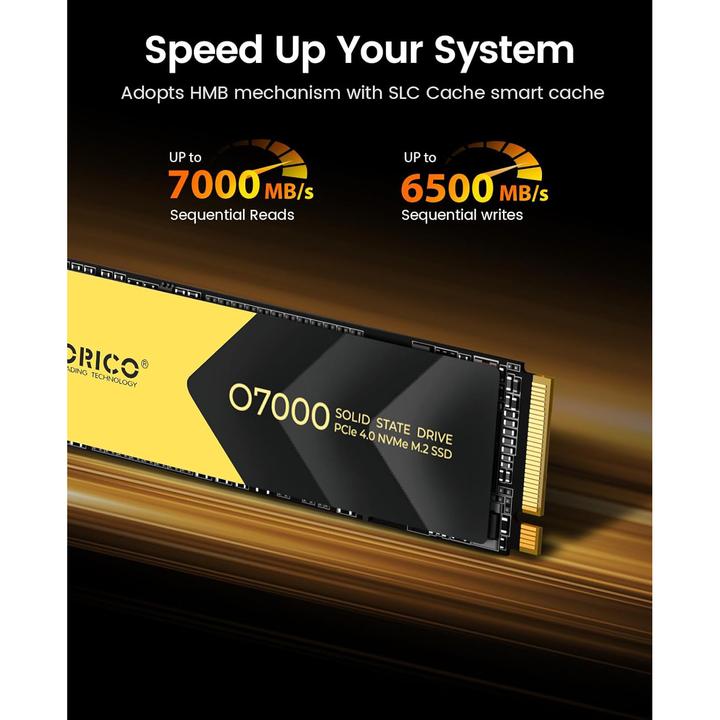 Immagine prodotto Orico 4TB O7000 M.2 NVMe 2280 R7000:W6500 (4000 GB, M.2 2280)