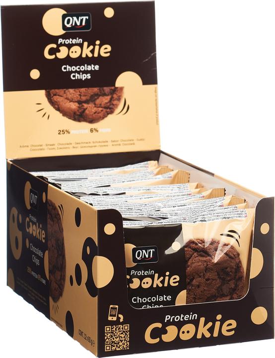 Produktbild QNT Protein Cookie Chocolate Chips (Schokolade, 12 Stk., 60 g)