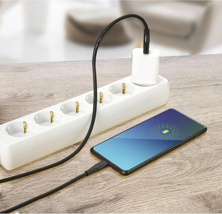 Produktbild Renkforce USB-Kabel USB 3.2 Gen1 3.0 3.1 USB-C Stecker 2.00 m Schwarz (2 m, USB 3.2 Gen 1, 15 W)