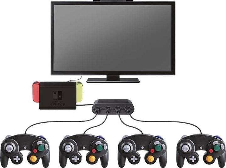 Actual product image Steelplay GameCube Controller Adapter -neliporttinen adapteri, Switch (Switch)