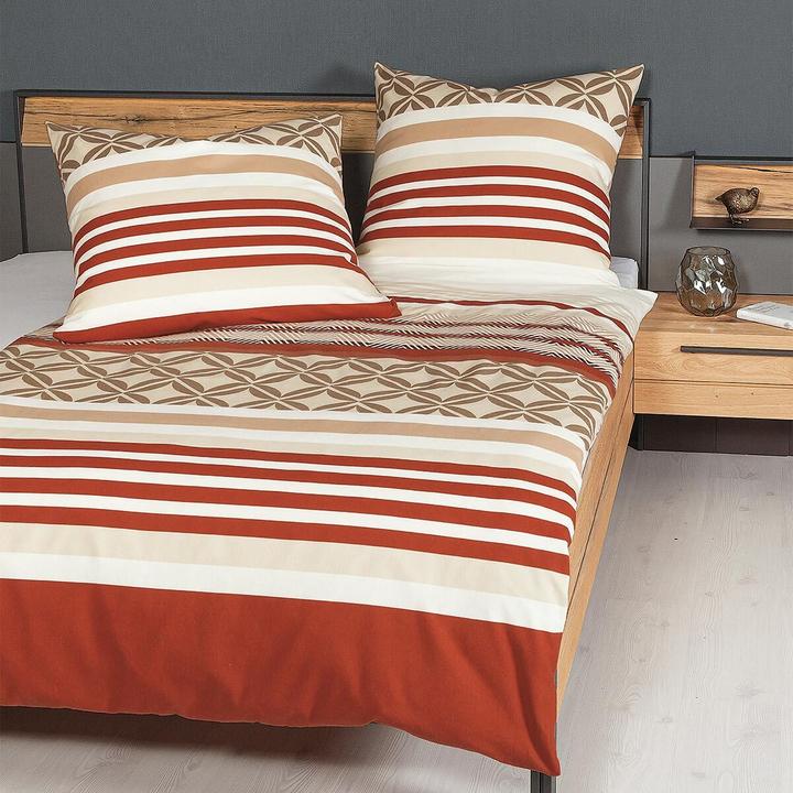 Produktbild Janine Feinbiber Bettwäsche Davos 65133 tabasco naturell (Bettwäsche Set, 160x210 cm + 65x100 cm)