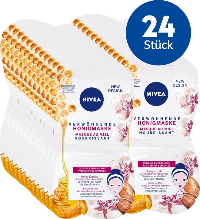 Produktbild NIVEA Gesichtsmaske Verwöhnend Multipack 24 Stück (15 ml)