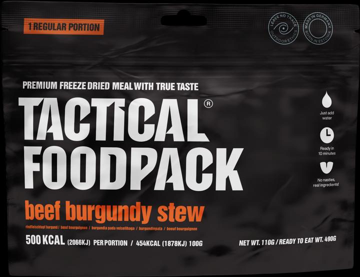 Actual product image Tactical Foodpack Beef Burgundy Stew (110 g)