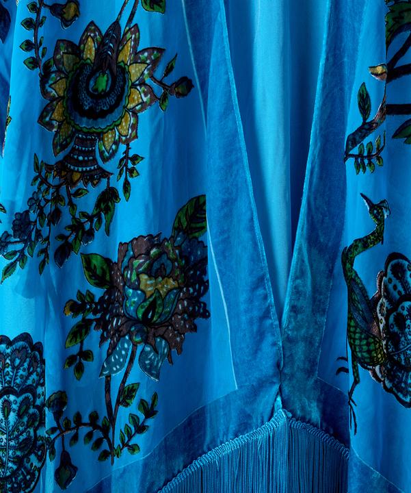 Image du produit Joe Browns Velvet Peacock Floral Fringed Kimono (Taille unique)