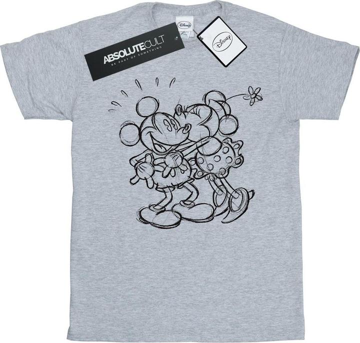Disney Mickey And Minnie Mouse Kiss Sketch TShirt (XL)