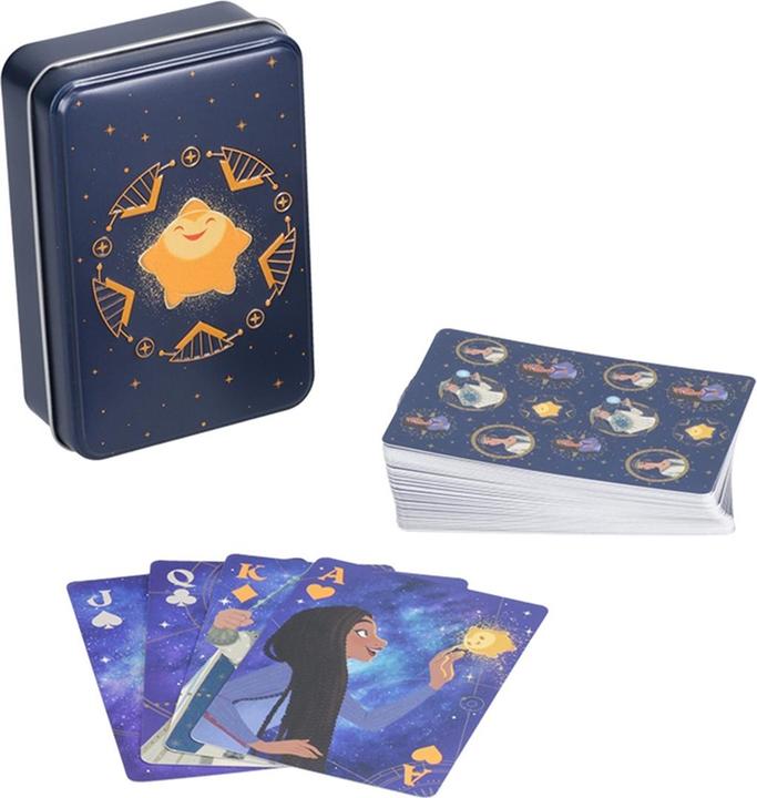 Actual product image Paladone Products Disney - Wish : Asha et la Bonne Étoile - Cartes à jouer avec boîte de rangement en métal