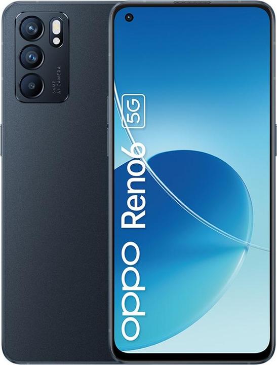 OPPO Reno6 (128 GB, Nero stellare, 6.40", Doppia SIM, 64.14 Mpx, 5G)