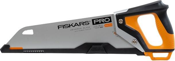 Image du produit Fiskars Scie à main pro pour bois, stratifié et PVC, longueur de lame : 38 cm, 9 TPI, Noir/Orange, PowerT