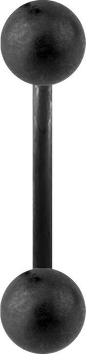 Produktbild Star Piercing Micro Banane schwarz matt mit zwei Kugel (Chirurgenstahl 316L, ohne Messing)