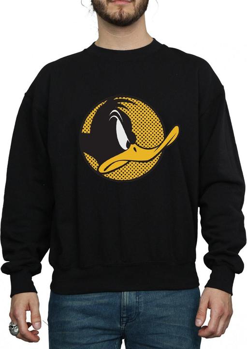 Actual product image Looney Tunes Mens Daffy Duck Dotted Profile Sweatshirt (M)