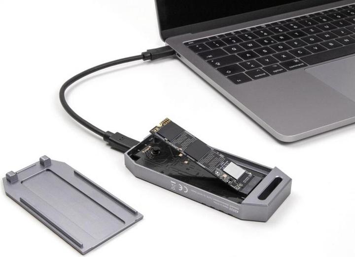 Image du produit Delock M.2 NVMe SSD Gehäuse USB 40 Gbps - werkzeugfrei (M.2 2280)