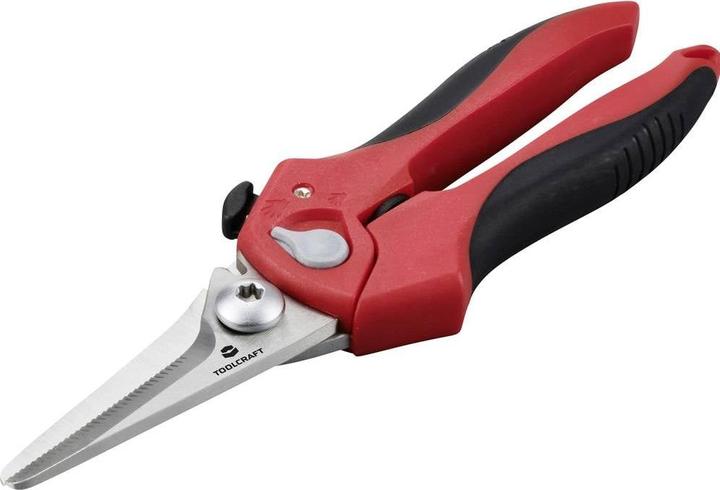 Immagine prodotto Toolcraft TO-9625917 Forbici universali 205 mm rosse, nere (20.50 cm)