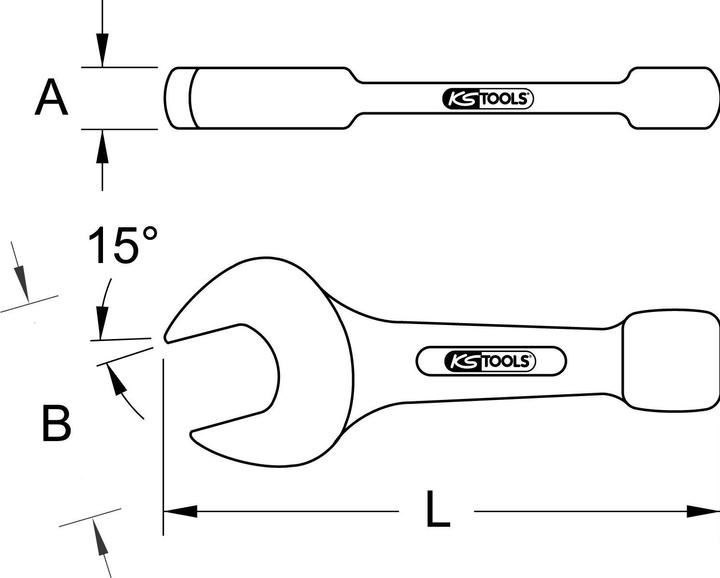 Produktbild KS Tools Schlag-Maulschlüssel (135 mm)