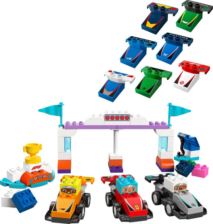 Productafbeelding LEGO F1 Team Rennautos mit Rennfahrern (10445)