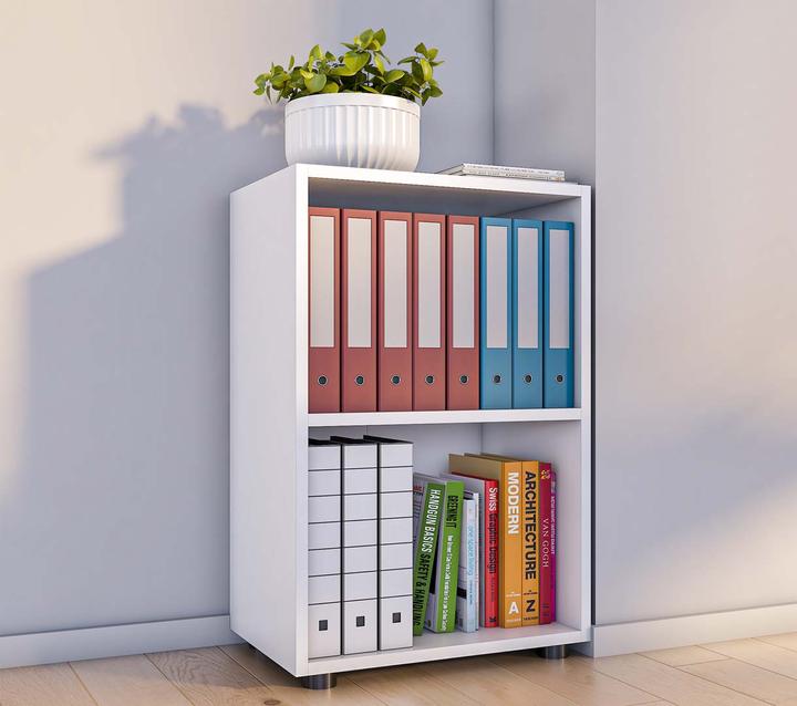 Actual product image VCM Wood Office Stand Shelf Books File Shelf Bookcase Ulas 2f (49 x 32 x 74 cm)