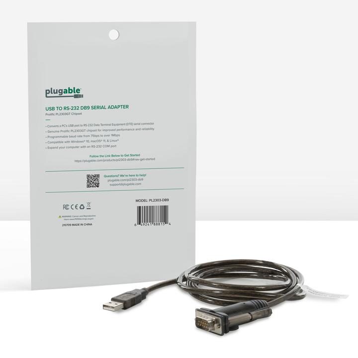 Image du produit Plugable Adaptateur USB vers série