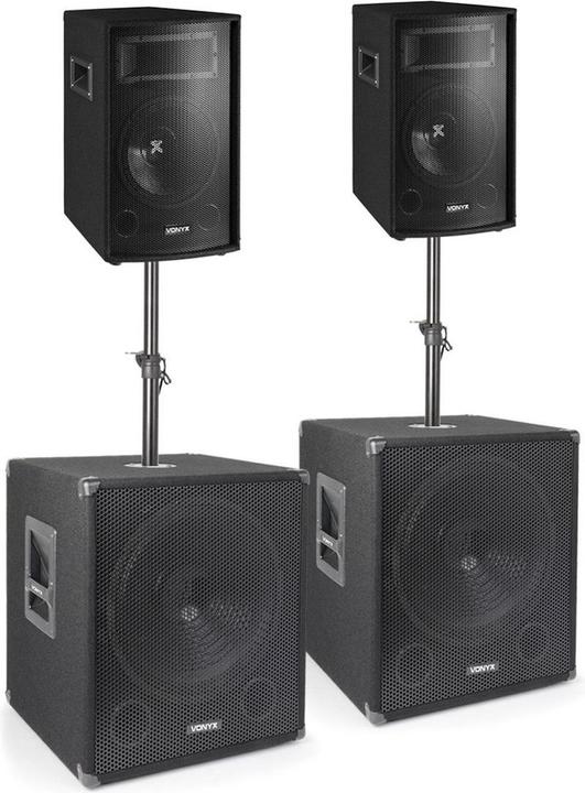 Vonyx 1700W Subwoofer Set Super Bass 1700 2 Lautsprecher, 2 Subwoofer (Subwoofer passiv)