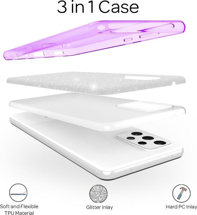 Image du produit Nalia Étui pour téléphone portable à paillettes (Samsung Galaxy A72)