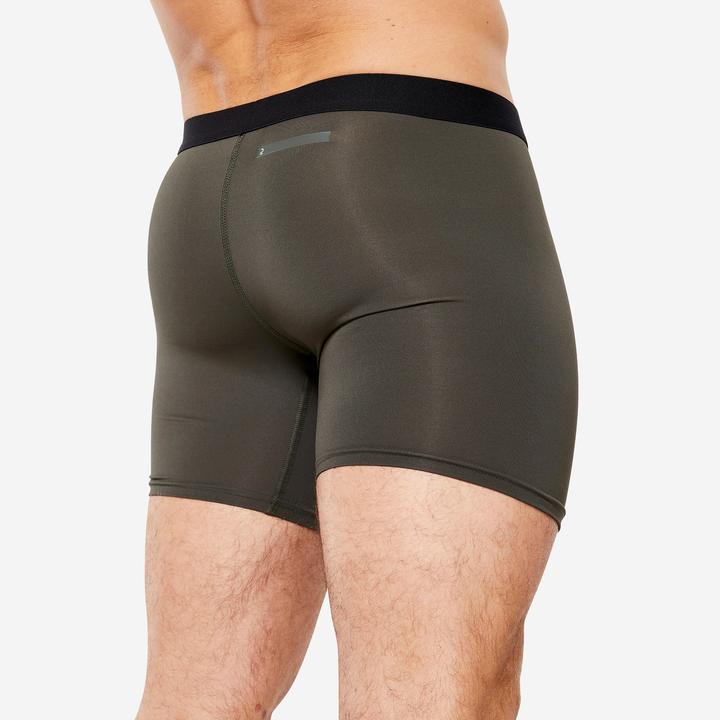 Produktbild Decathlon Funktionsunterhose Boxershorts Herren atmungsaktiv 3er Pack - navy/blau/khaki (M, 3er Pack)