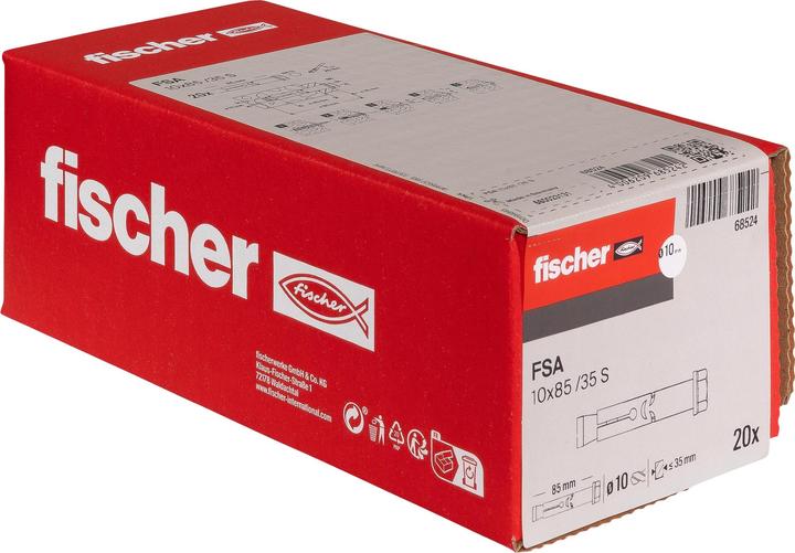 Produktbild Fischer Ankeris su varžtu FSA S 10/35 10x90 mm (20 Stk.)