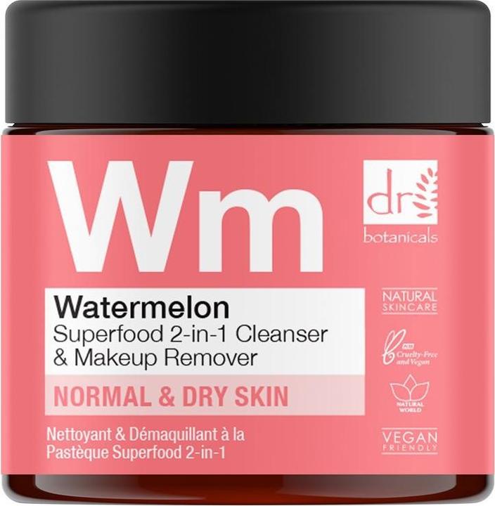 Actual product image Dr Botanicals WATERMELON SUPERFOOD 2-in-1 cleanser & makeup remover 60 ml (Make-up remover, 60 ml)