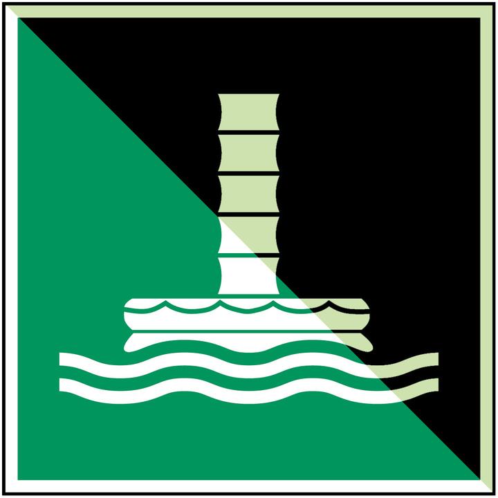 Image du produit Brady Panneau de sécurité ISO - Tube d'évacuation maritime