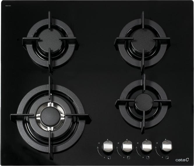 Immagine prodotto Cata ENCIMERA CCI 6031 BK Piano cottura a gas, 4 fuochi, 7500W, larghezza 59cm, nero
