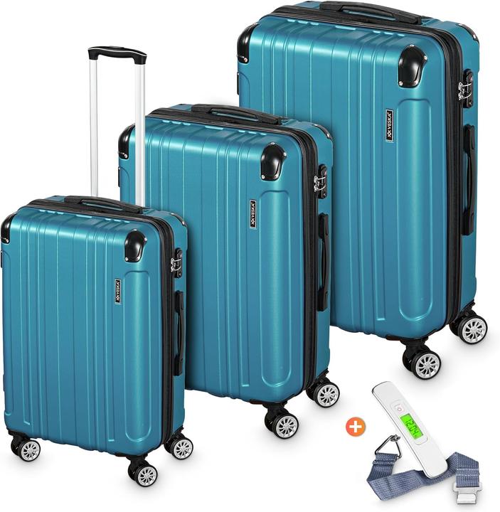 Veska 3-teiliges Hartschalenkoffer-Set (Handgepäck (bis 50l), M (50 - 90l), L (90 - 115l))