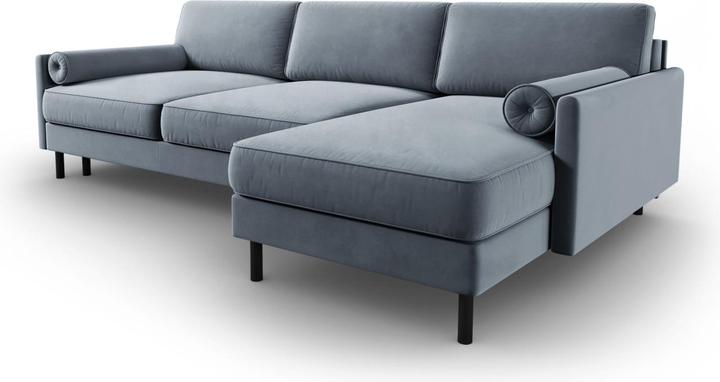 Actual product image Micadoni Velvet Right Corner Sofa With Bed Function And Box, "Scott", 5 Seats, 212x142x87Made in Europe (Corner sofa)