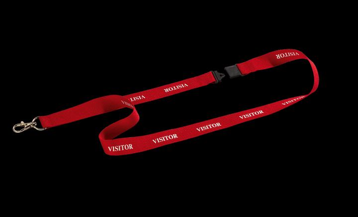 Produktbild Durable Textilband VISITOR, mit Karabinerhaken, VE 20 Stk, rot