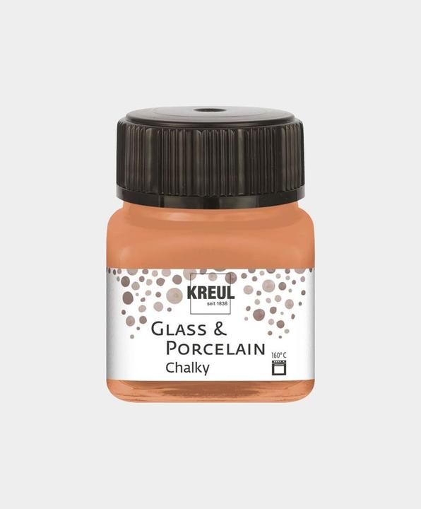 Image du produit Kreul Glass & Porcelain Chalky, peinture pour porcelaine et verre (Terre cuite, 20 ml)